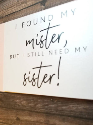 FOUND MISTER NEED SISTER