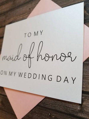 To My Maid Of Honor