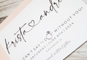 SAVE THE DATE-WE CAN'T SAY I DO
