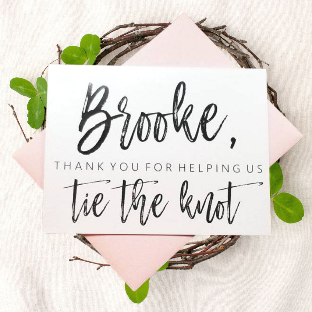 Thank You For Helping Us Tie The Knot