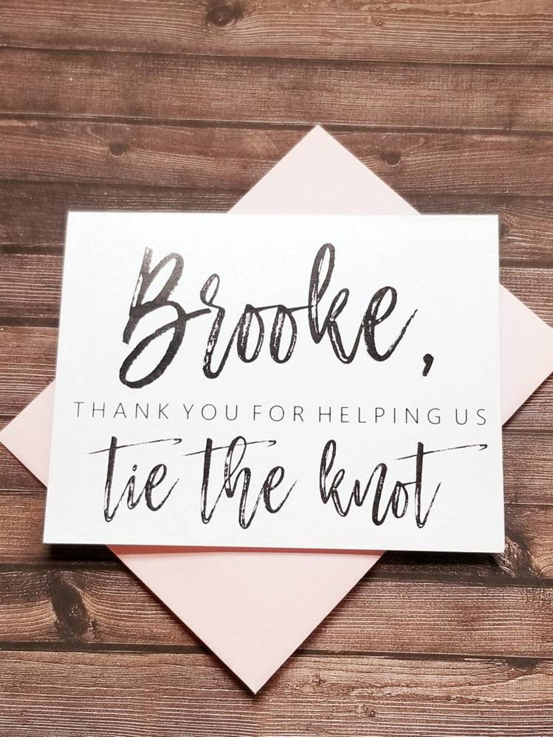 Thank You For Helping Us Tie The Knot