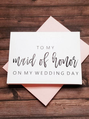 To My Maid Of Honor