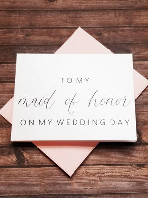 To My Maid Of Honor