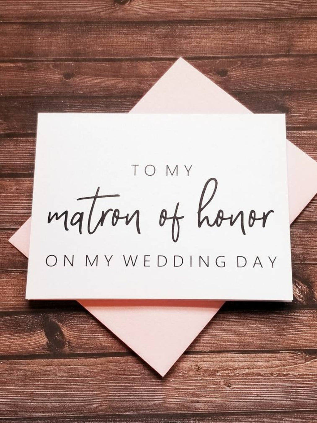 To My Matron Of Honor