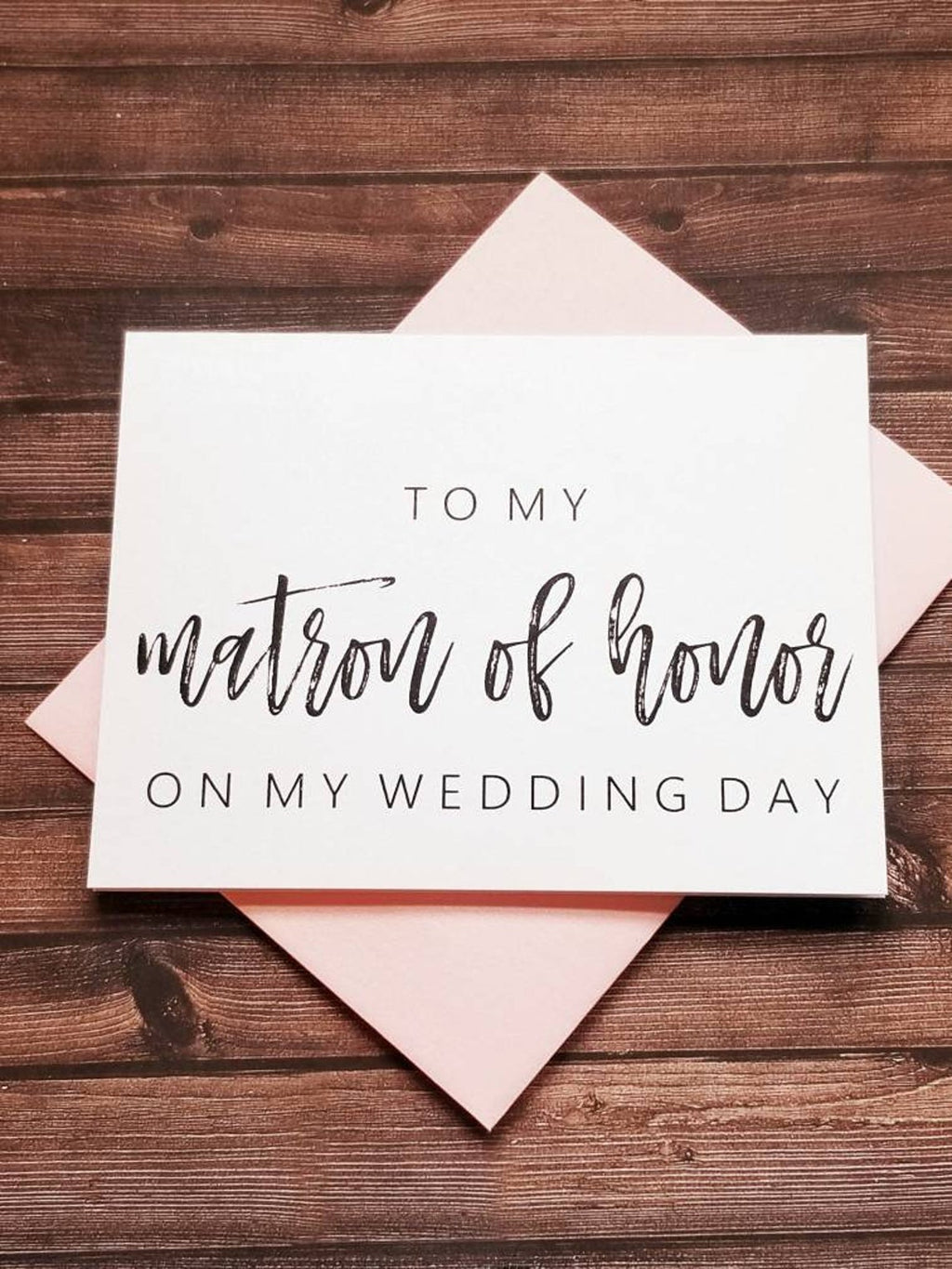 To My Matron Of Honor