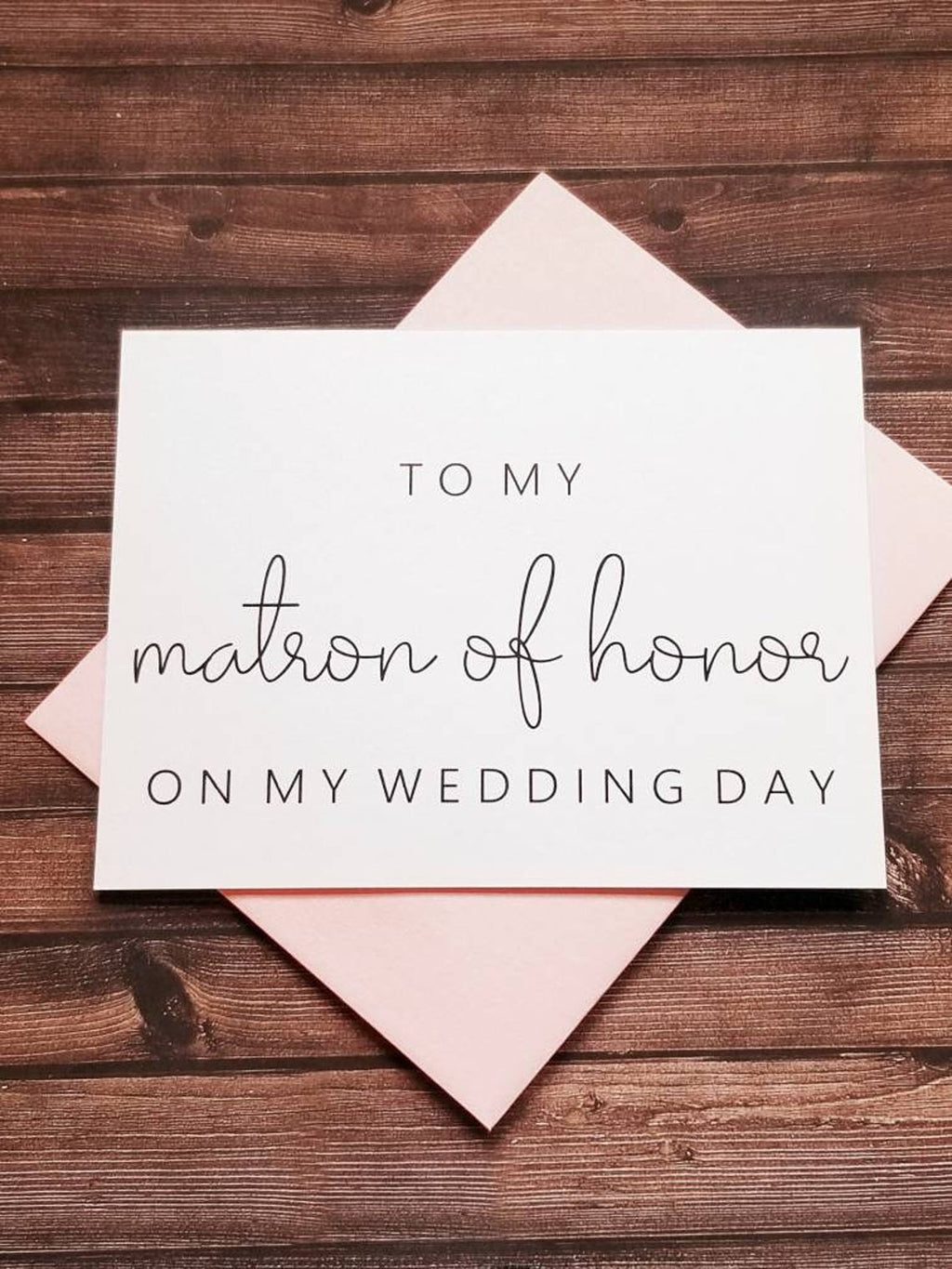 To My Matron Of Honor