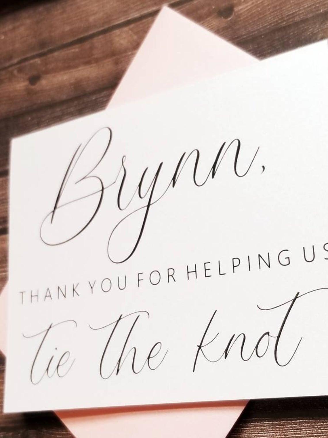 Thank You For Helping Us Tie The Knot