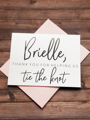 Thank You For Helping Us Tie The Knot