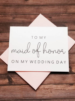 To My Maid Of Honor