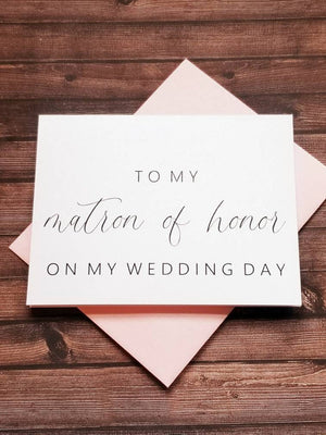 To My Matron Of Honor