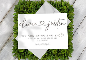 SAVE THE DATE-WE ARE TYING THE KNOT