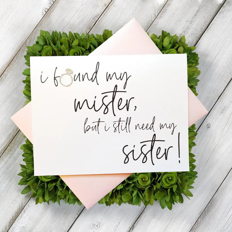 FOUND MISTER NEED SISTER